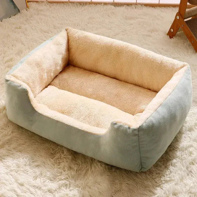 Pawizo | Warm Pet Bed: Cushion Bed for Cats and Dogs | Beige Color