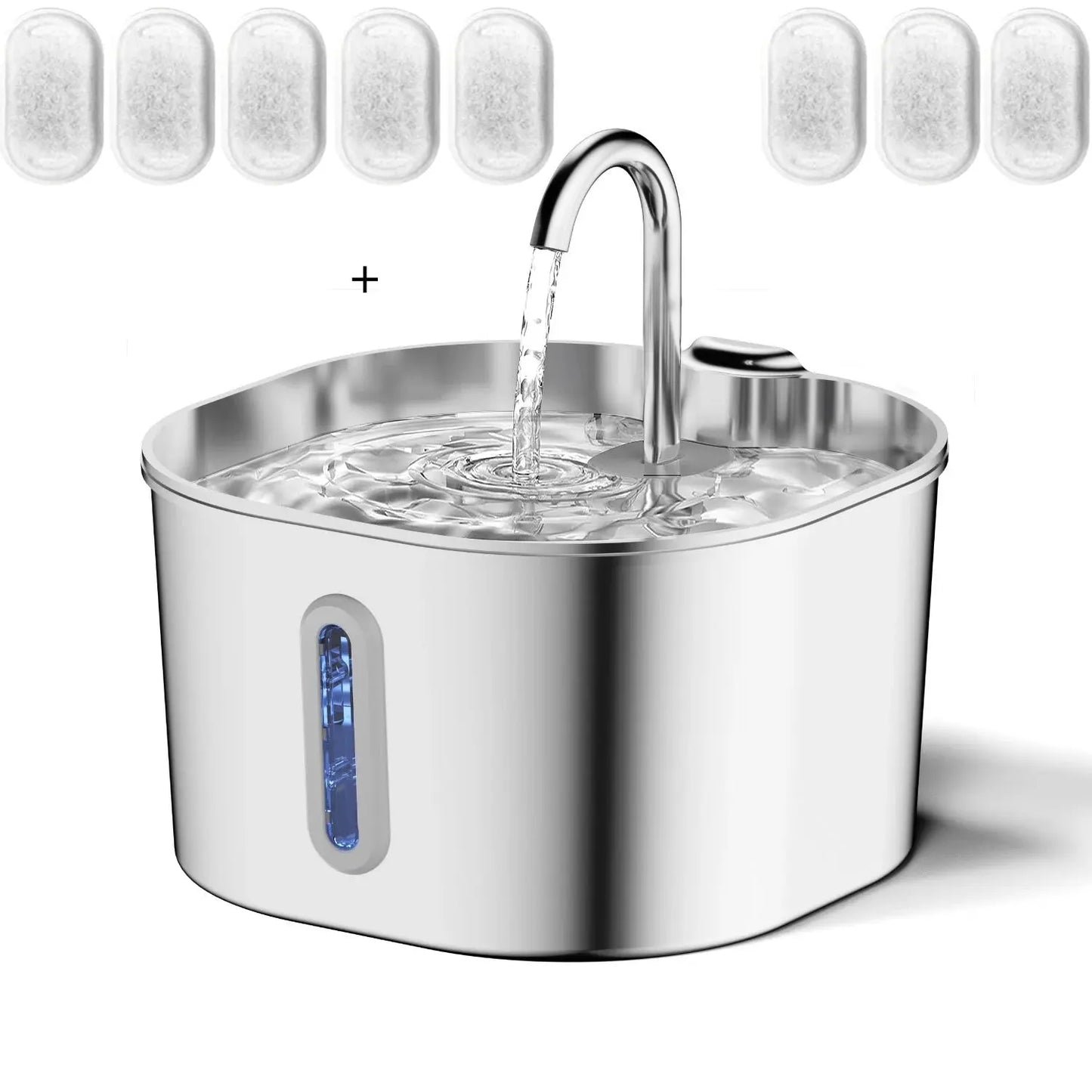 Pawizo: Stainless Steel Cat Fountain | Water Fountain 2.2L