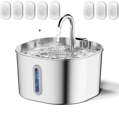 Pawizo: Stainless Steel Cat Fountain | Water Fountain 2.2L