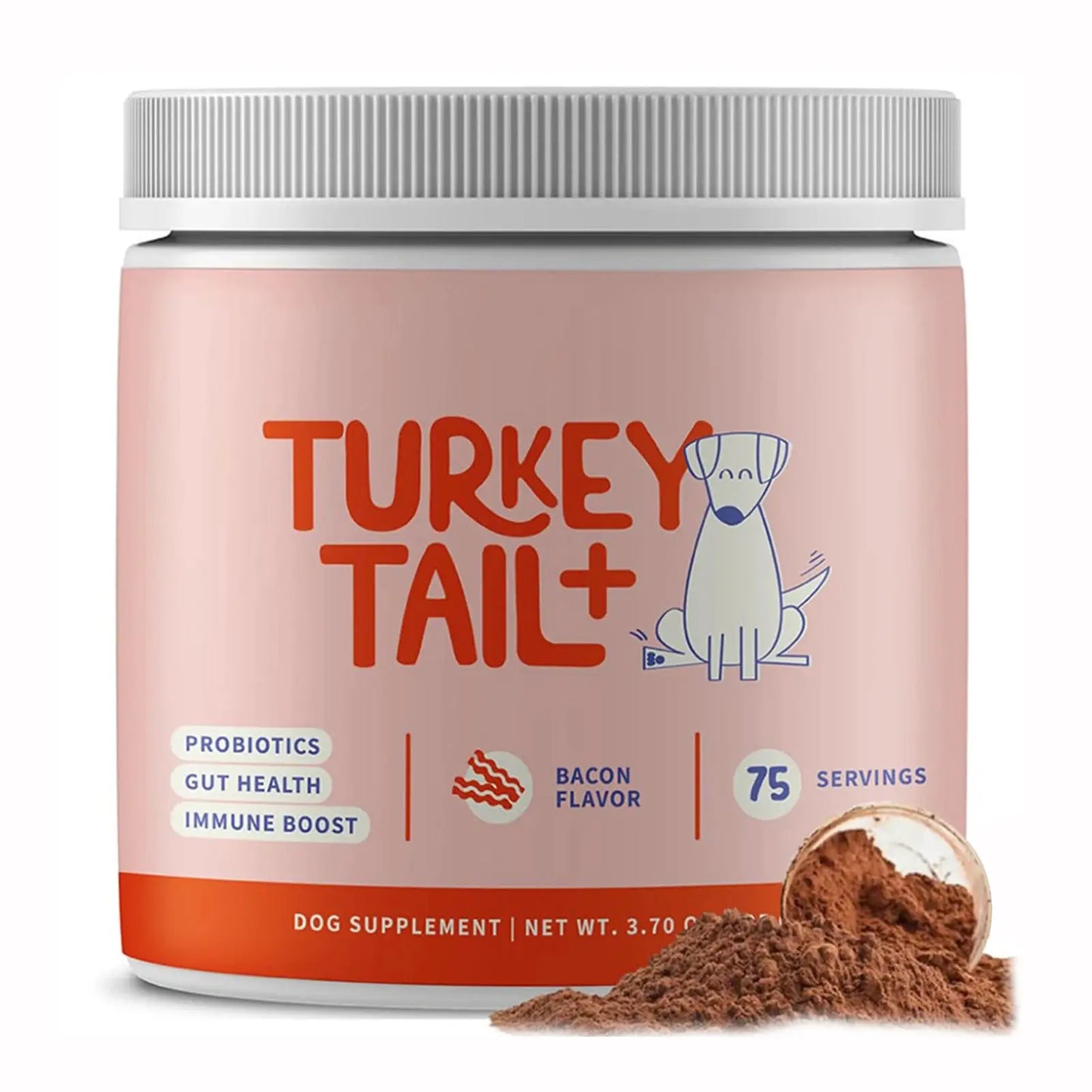 Turkey Tail Mushroom Immune & Digestive Support Supplements for Dogs Pawizo