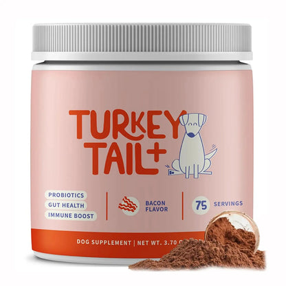 Turkey Tail Mushroom Immune & Digestive Support Supplements for Dogs Pawizo