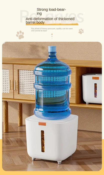 Pawizo: Pet Food Storage Container | Moisture-Proof Container - White Pet Food Container