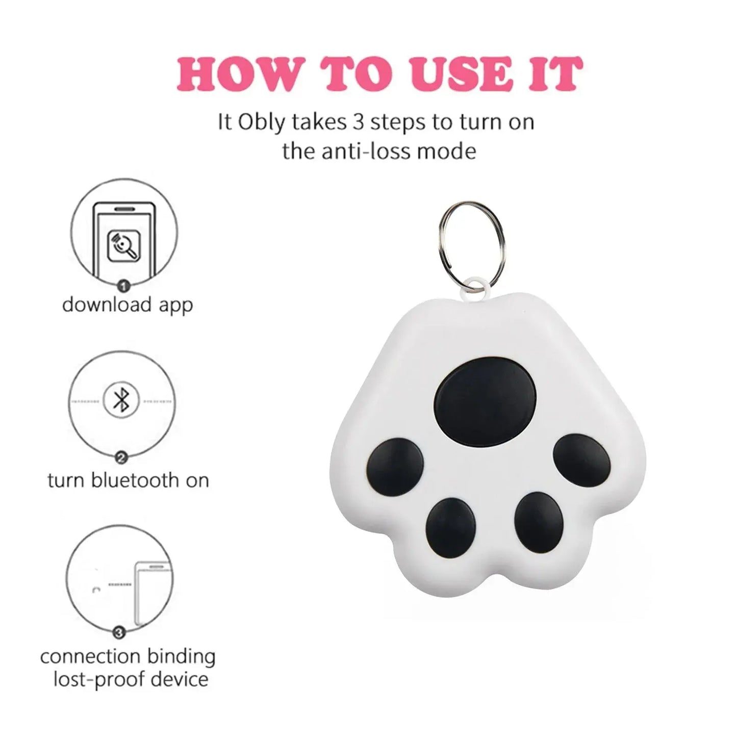 Pawizo: Mini Pet Tracker | Bluetooth Anti-Lost Device