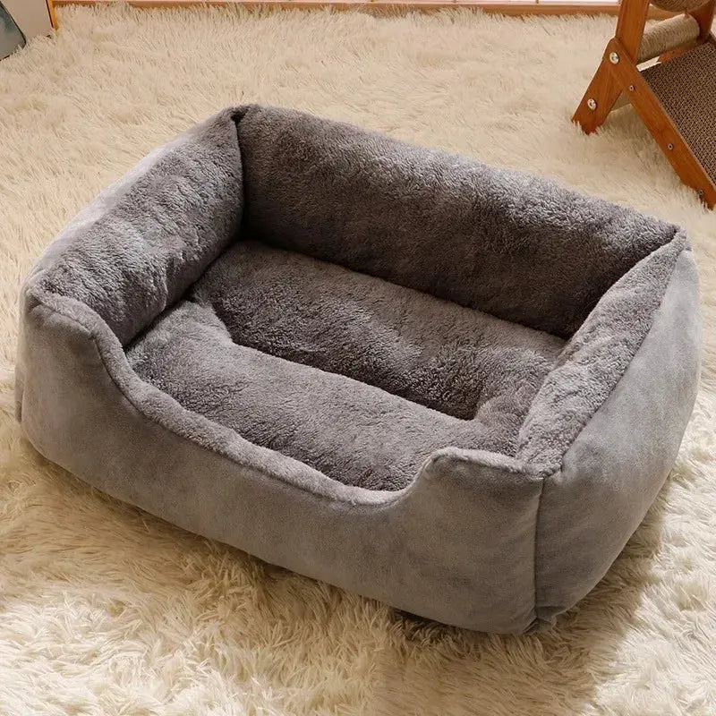 Pawizo | Warm Pet Bed: Cushion Bed for Cats and Dogs | Gray Color