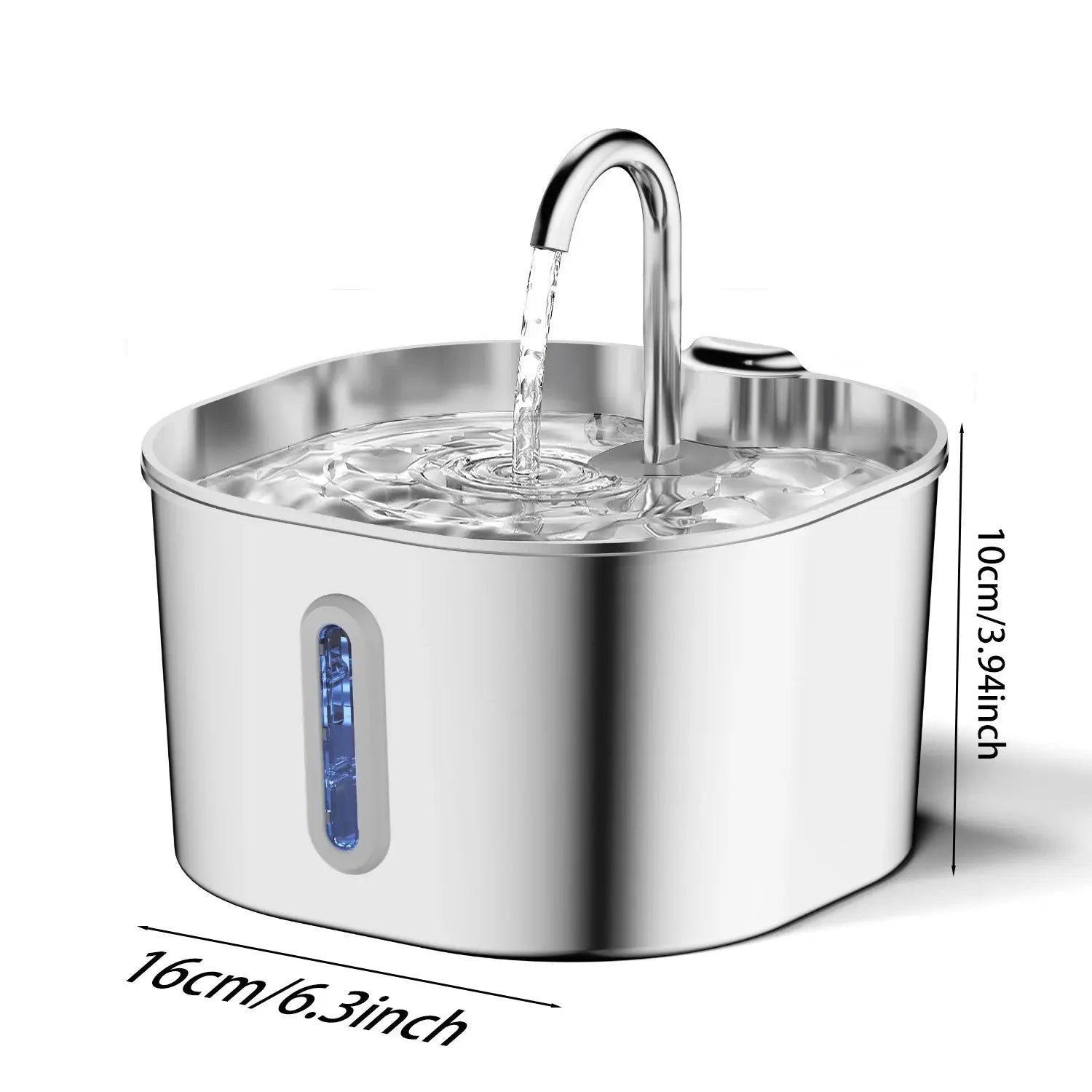 Pawizo: Stainless Steel Cat Fountain | Water Fountain 2.2L
